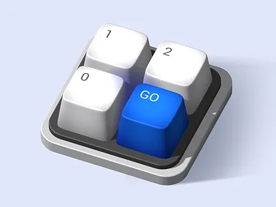 3D Keyboard #1 3d animation blue design graphic design keyboard keys motion graphics spline