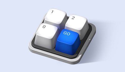 3D Keyboard #1 3d animation blue design graphic design keyboard keys motion graphics spline