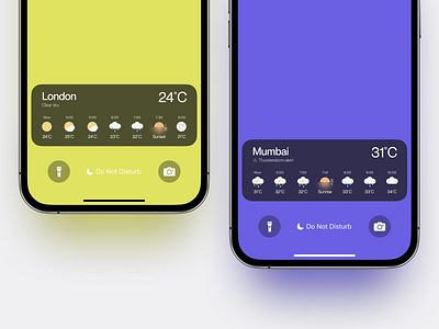 Daily UI 037 — Weather 037 daily ui dailyui figma ios ios 16 iphone iphone 13 live action lock screen mobile ui ux