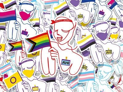 Anchor Health Initiative stickers! design graphic design illustration