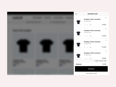 Shopping cart Lambs bloc design e commerce ui ux