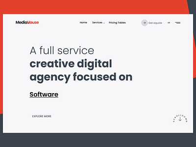 Media House website hero section design ui ux web