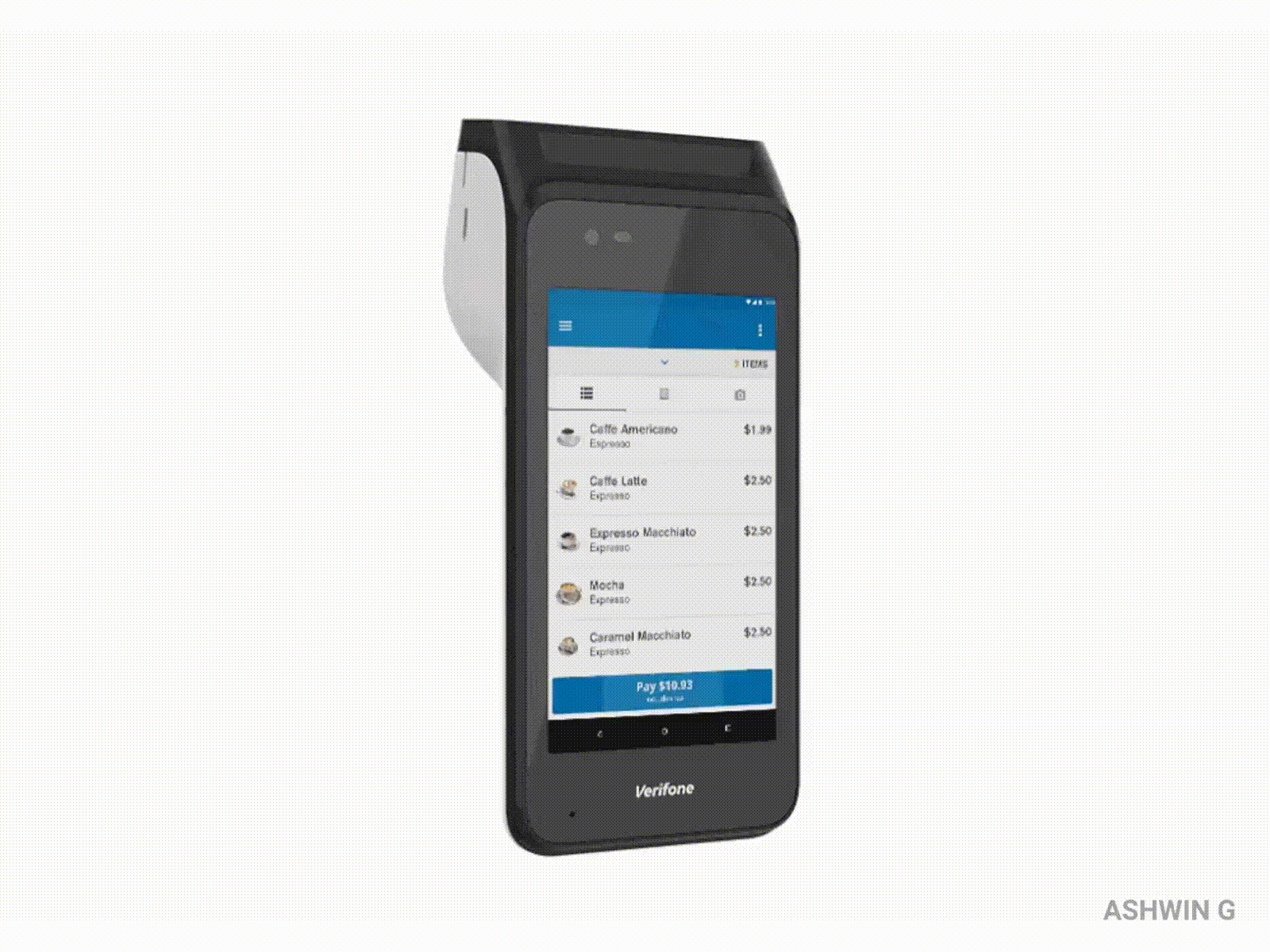 Payment POS App interaction design micro interaction payment pos device protopie retail userexperiencedesign userinterfacedesign