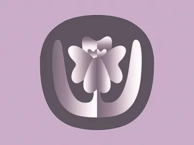 Glowing Orchid abstract badge branding effect flower flowers glow glowing gradient grain illustration lavender logo luminosity orchid stylized texture vector