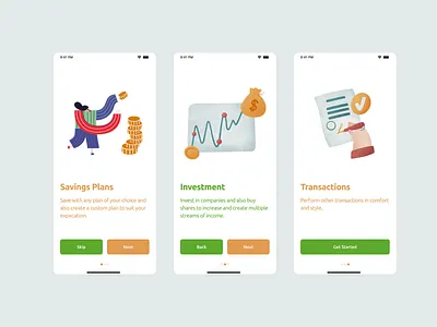 Onboarding Screens UI app design graphic design illustration ui ux
