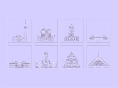 Canadian Cities Illustrations canada city illustration toronto vancouver vector