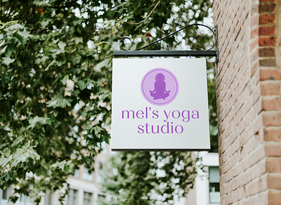 Mel's Yoga Studio Logo Illustration Design adobe illustrator brand branding branding project company branding company logo custom logo design illustration logo small business small business logo small business sign yoga logo yoga studio