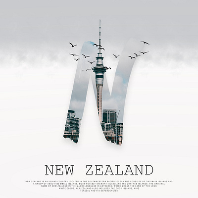 NEW ZEALAND 3d animation branding creative design graphic design illustration letters logo manipulation motion graphics post social media ui