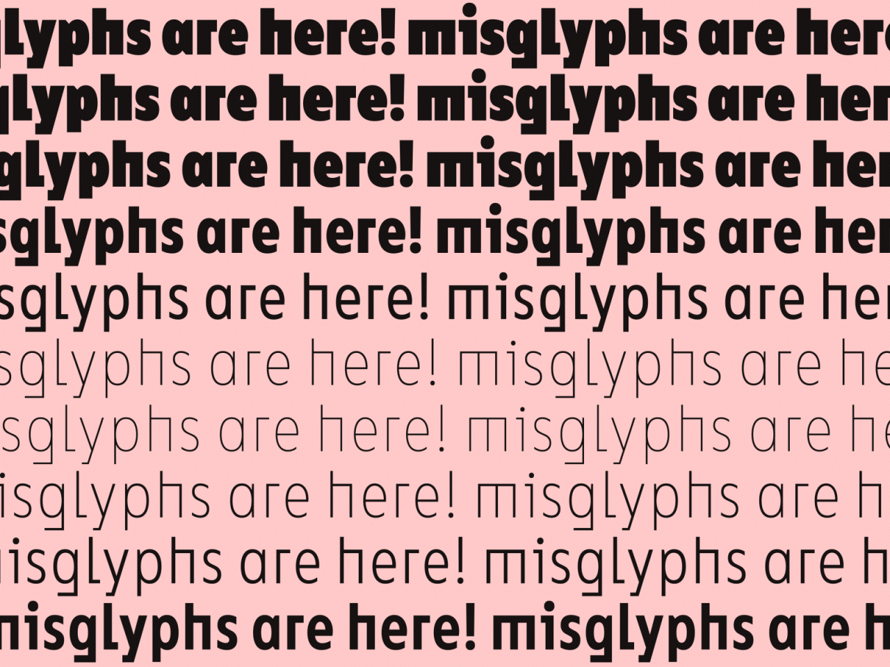 Misglyphs are here! custom letters design letter type typedesign typography variable font