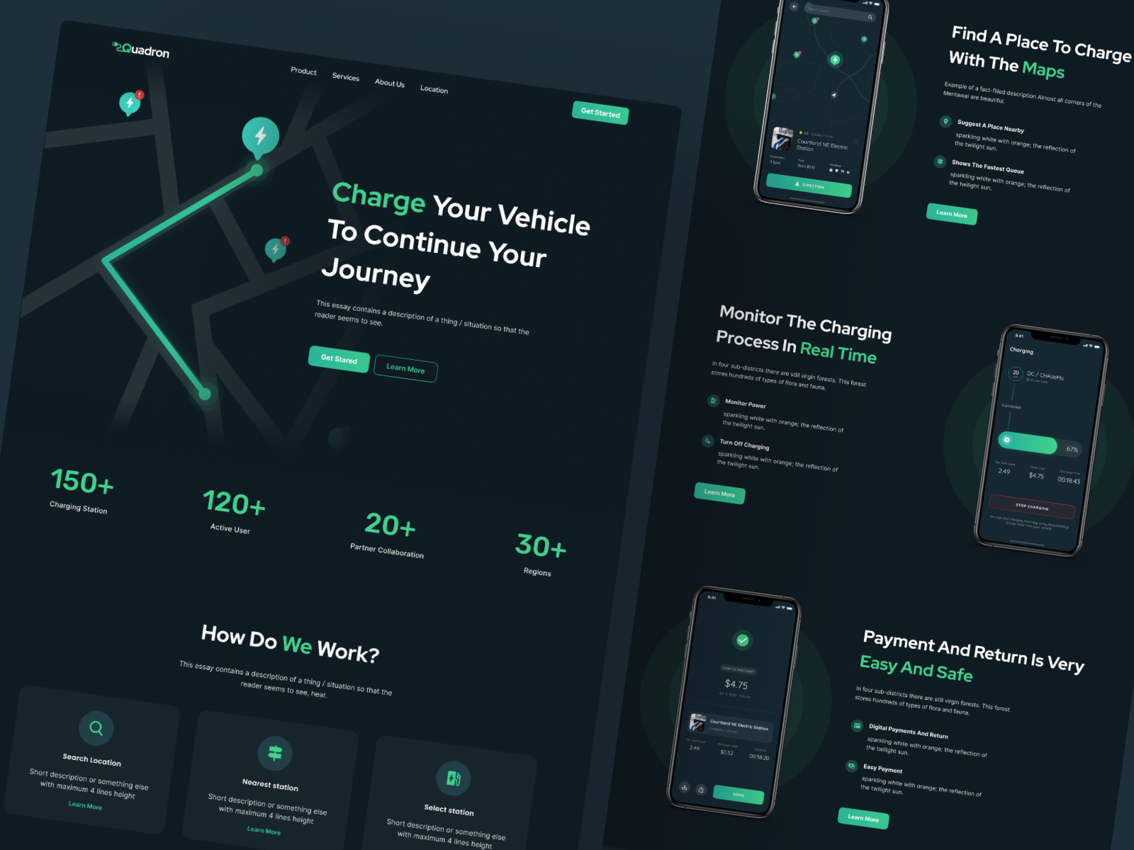 Example of Modern & Responsive Landing Page Design