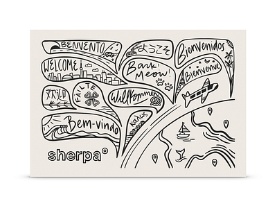 Onboarding Postcard branding illustration onboarding swag procreate travel
