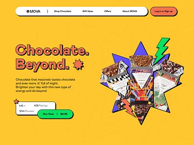 Sales Landing Page brutalism style chocolate landing page landing page design sale sales landing page typography ui uiux web design yellow