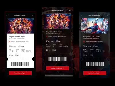 Cinema Ticket UI - Daily Challenge, Tribo cinema design figma graphic design interface mobile interface ticket ui ui design ux