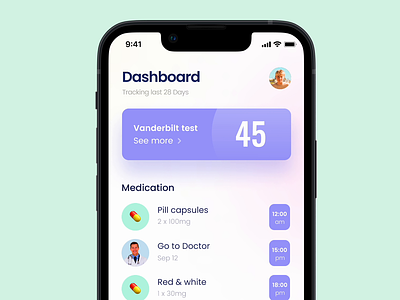 Profile menu app apps arrow card cards children dashboard dropdown flout image ios ios app list menu numbers profile see more selected selection test