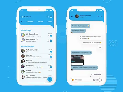Direct Message Screen Design app design minimal ui ux