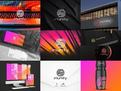 inunity logo art brand branding clean design flat graphic design graphics icon identity illustration illustrtor logo logo design logotype minimal monogram type typography vector