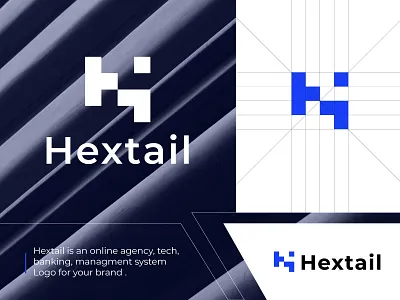 Hextail Logo Design app icon brand identity branding business logo creative graphic design inspiration logo logo d logo design logo folio logo maker logo type minimalist logo professional ui visual identity