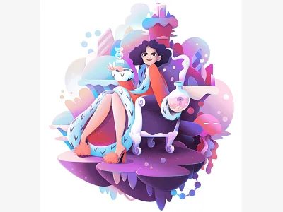 Character for OWKIN ai cartoon character chemistry concept design dna illustration molecule science vector zutto