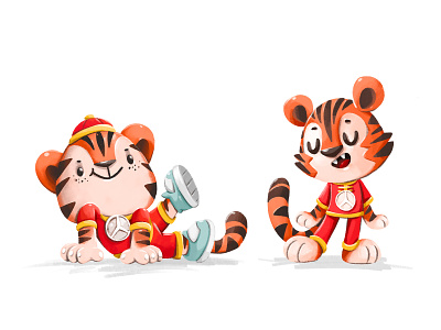 Tiger for Mercedes/Beijing Olympics cartoon character concept design illustration zutto