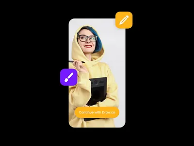 Mobile App - Drawing brush drawing home mobile pencil screen ui ux welcome
