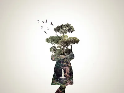 Walking Forest artwork graphic design photo editing photoshop
