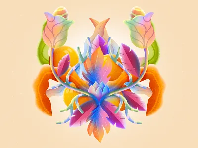 Abstract Plants 2d abstract adobe adobe illustration adobe photoshop art artwork clean colorful creative design designer digital art flat graphic design illustration minimal modern simple vector