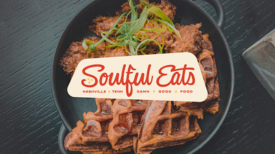 Soulful Eats branding design food illustration monogram nashville red restaraunt soul truck vintage yellow