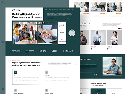 Busincy - Digital Agency Website agency branding company creative agency design design service design studio digital agency digital marketing landing page marketing marketing agency minimal portfolio ui ui design uiux web design website website design