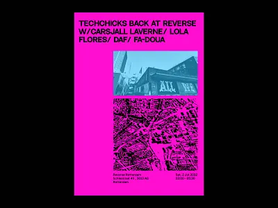 Reverse Rotterdam poster billboard brutalism brutalist graphic design neu night club party playbill poster print design swiss typography