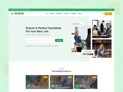 Job Board - Job Portal HTML Template candidate career cv directory employment job job application job board job board template job directory job finder job listing job portal job postings job search job seeker job template recruiting resume ui