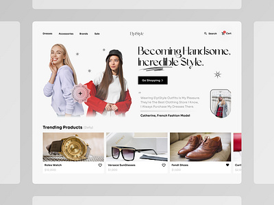 Fashion e-commerce landing page branding clothing commercial design desktop e commerce fashion landing landing page modeling online shopping style ui ux web design website women fashion
