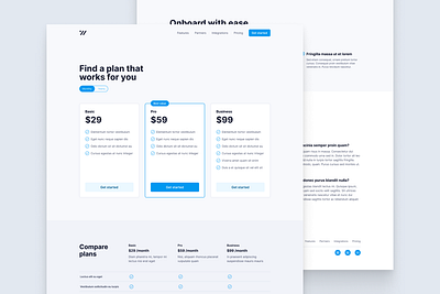 SaaS Pricing Page marketing site pricing pricing page saas subscription ui web web design website design