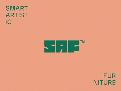 SAF_Smart Artistic Furniture | Brand Identity artictic branding design eco ecobrand funrniture icon identity logo minimal pattern plywood smart