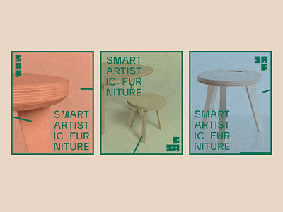 SAF_Smart Artistic Furniture | Brand Identity artistic branding design ecobrand furniture green icon identity logo minimal pattern plywood smart sustainable wood
