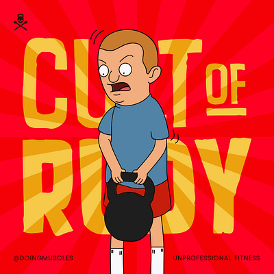 The Cult of Rudy Fitness Club banner design fitness graphic design ill illustration vector