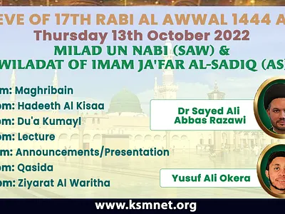 Milad Schedule poster