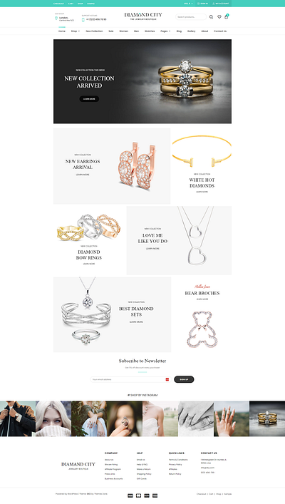 jewelry ecommerce website website jewelry