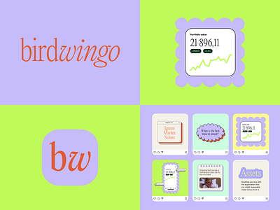 Birdwingo Unused Visual Exploration II. brand branding exploration fintech gen z gen-z genz instagram instagram post investing investment landing page social social media startup webdesign website