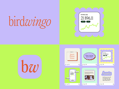 Birdwingo Unused Visual Exploration II. brand branding exploration fintech gen z gen z genz instagram instagram post investing investment landing page social social media startup webdesign website