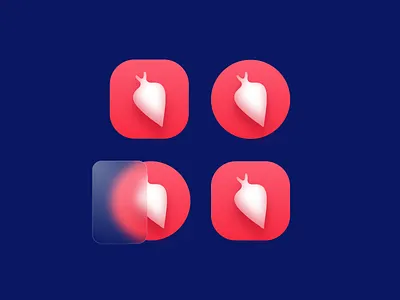 Yamari with Big Sur and Glass Morphism 3d big sur glass morphism illustration nepal ui yomari