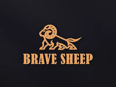brave sheep logo concept branding design graphic design illustration logo motion graphics sheep typography vector