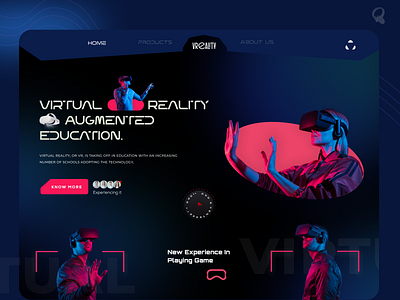 VR Education -Hero section Exploration animation branding design graphic design illustration landingpage logo ui ux vector