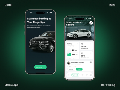 Car Parking Mobile App - UX/UI Design app booking car car parking app carparking design mobile mobile app mobile app design parking parking app parking mobile app serviceapp servicedesign spot ui ux vehicle