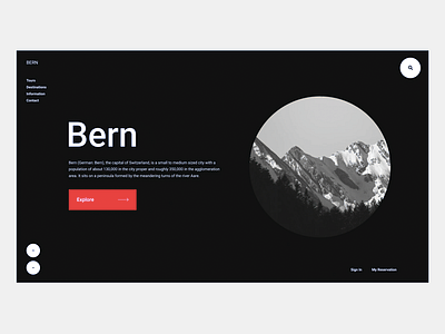 Bern Travel Website UI Design app branding classic clean design figma graphic design logo minimalist modern simple switzeland travel typography ui ui design uiux ux webdesign website