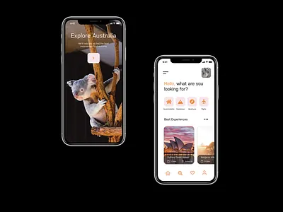 Explore Australia UI Mobile App Design app design ui