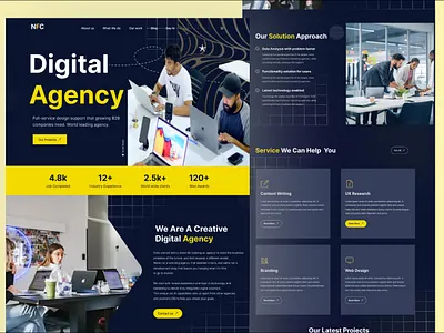 Creative Design Agency Landing Page agency branding clean design digital fashion home homepage landing landingpage minimalism modern portofolio studio ui uiux ux web webdesign website