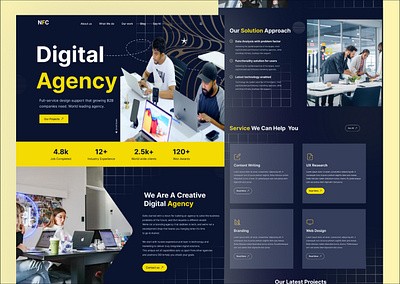 Creative Design Agency Landing Page agency branding clean design digital fashion home homepage landing landingpage minimalism modern portofolio studio ui uiux ux web webdesign website