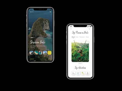 Discover Bali UI Design Mobile App app design ui