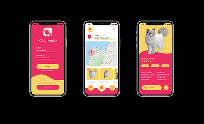 Kitsy Hotel UI Design Mobile App app design ui