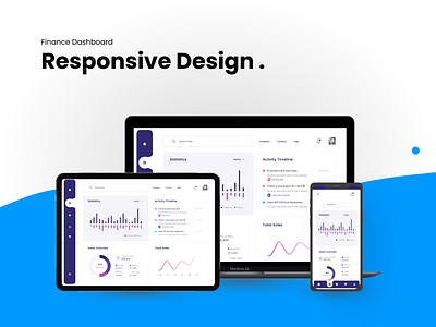 Finance Dashboard | Responsive Design charts dashboard design figma fincance ipad iphone macbook mockup responsive ui ux